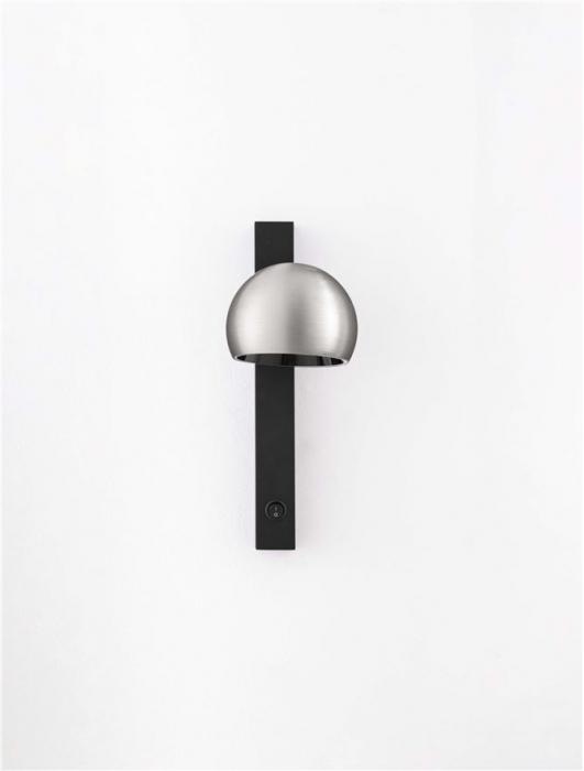 Aplica Nova Luce LUSA 9088121 Foggy Nickel Aluminium & Sandy Black Base LED 10W 644lm 3000K IP20 [3]