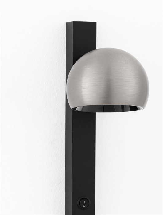 Aplica Nova Luce LUSA 9088121 Foggy Nickel Aluminium & Sandy Black Base LED 10W 644lm 3000K IP20 [6]