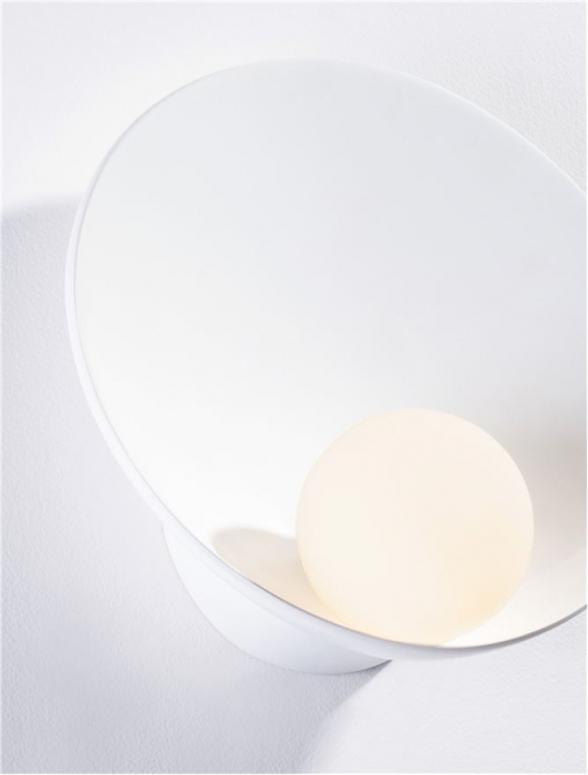 Aplica Nova Luce MINIM 9006090 G9 1x5W    Sandy White Steel & Opal Glass  IP20 [4]