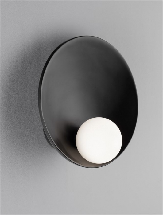 Aplica Nova Luce MINIM 9006091 G9 1x5W    Sandy Black Steel & Opal Glass   IP20 [4]