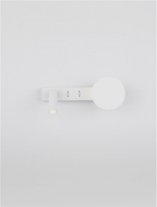 Aplica Nova Luce NOIMA 9540256 Sandy White Aluminium & Steel LED 9W 543lm 3000K IP20 [7]