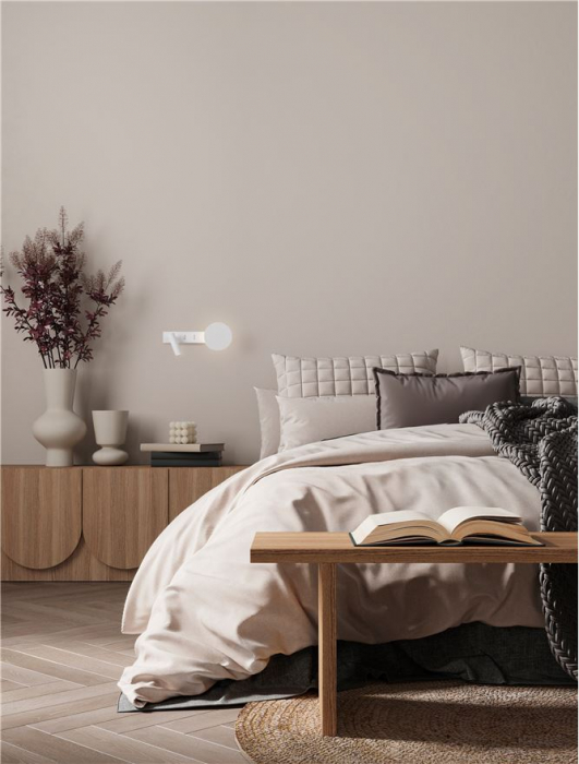 Aplica Nova Luce NOIMA 9540256 Sandy White Aluminium & Steel LED 9W 543lm 3000K IP20 [2]