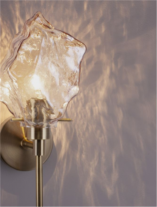 Aplica Nova Luce ODELLE E14 1x5W   Brass Gold Metal & Amber Glass IP20 [3]