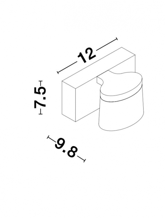 Aplica Nova Luce SABIA LED 5W 513lm 3000K Chrome Aluminium & Acrylic  IP20 [4]