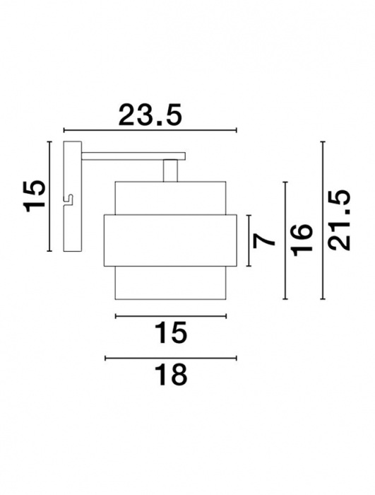 Aplica Nova Luce SIANNA E27 1x12W   Smoky Glass Brass Gold Metal IP20 [2]