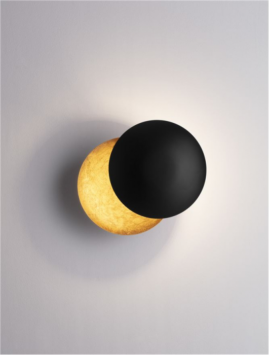 Aplica Nova Luce SOLEI 9006080 LED 6W 3000K 420lm Sandy Black & Gold Aluminium   IP20 [8]
