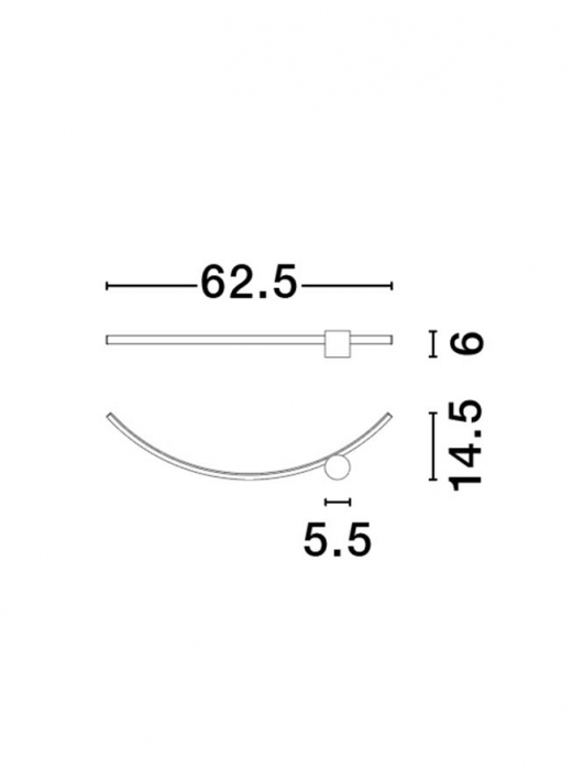 Aplica Nova Luce W AVE 9006094 LED 14W 3000K 880lm Sandy Black Aluminium Gold  IP20 [5]