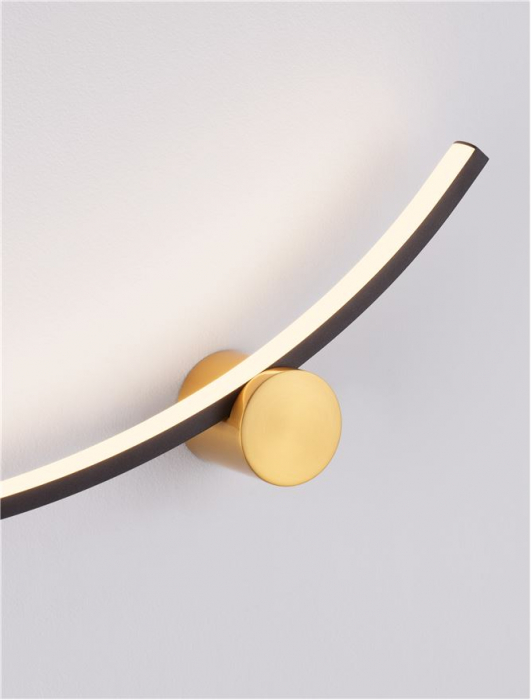 Aplica Nova Luce W AVE 9006094 LED 14W 3000K 880lm Sandy Black Aluminium Gold  IP20 [4]