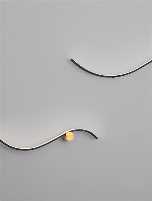 Aplica Nova Luce W AVE 9006095 LED 14W 3000K 880lm Sandy Black Aluminium Gold     IP20 [8]