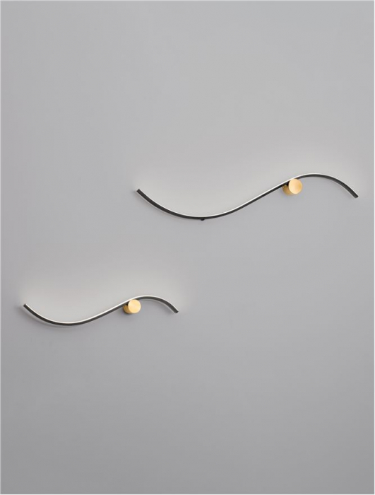 Aplica Nova Luce W AVE 9006095 LED 14W 3000K 880lm Sandy Black Aluminium Gold     IP20 [9]