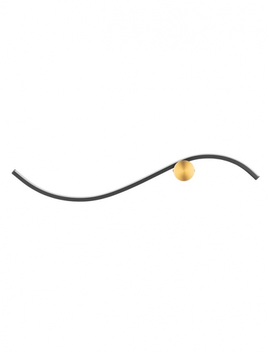 Aplica Nova Luce W AVE 9006095 LED 14W 3000K 880lm Sandy Black Aluminium Gold     IP20 [2]