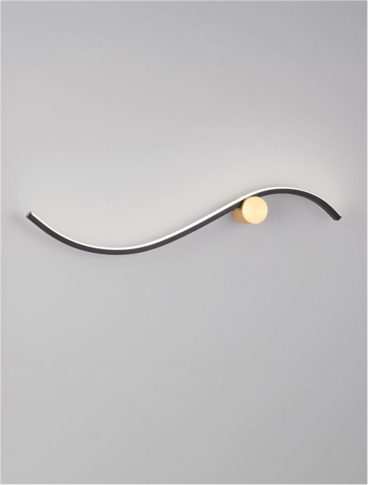Aplica Nova Luce W AVE 9006095 LED 14W 3000K 880lm Sandy Black Aluminium Gold     IP20 [3]
