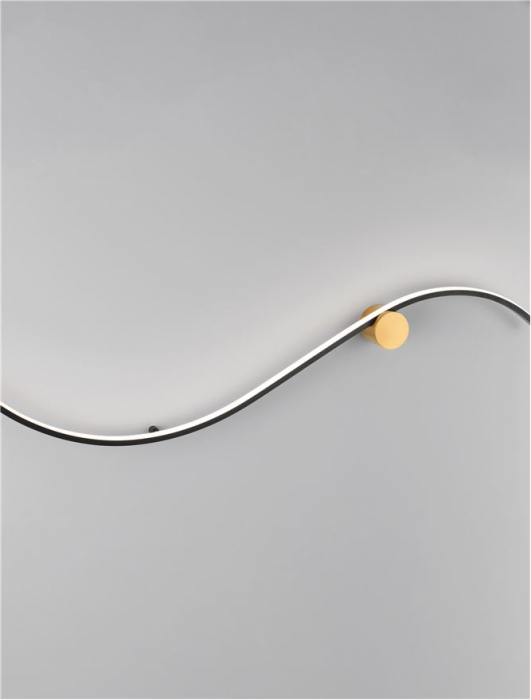 Aplica Nova Luce W AVE 9006096 LED 20W 3000K 1452lm Sandy Black Aluminium Gold    IP20 [5]