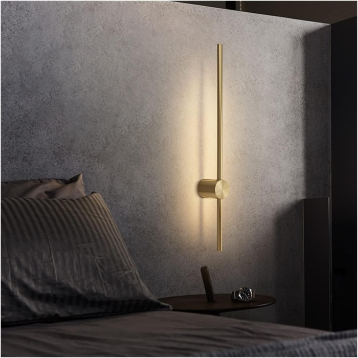 Aplica OEM LED integrat 26W 1300lm CCT (3000K+4000K+6500K) Aluminiu+Acril Gold 50x800X70MM [3]