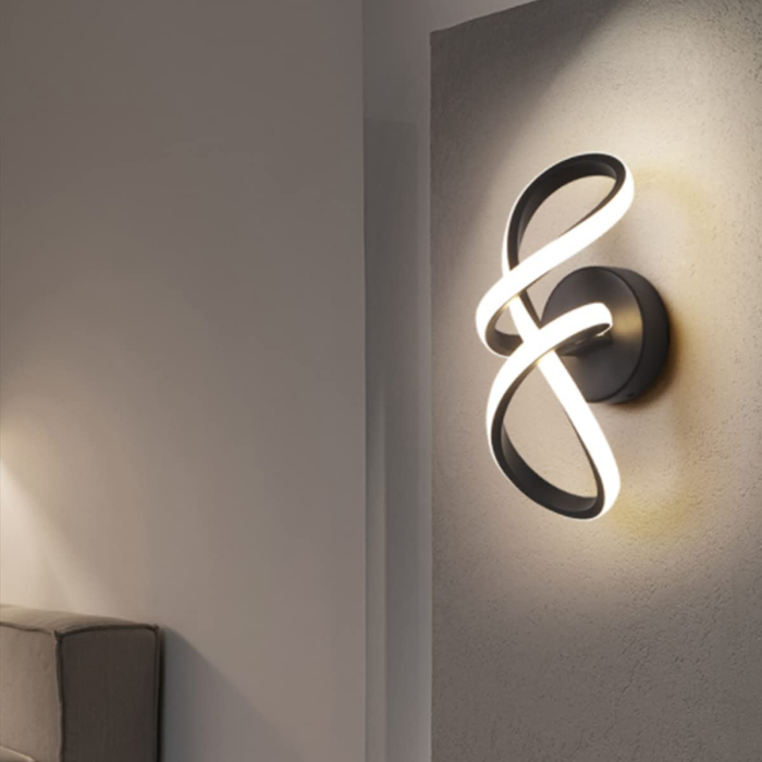 Aplica OEM LED integrat 40W 2000lm CCT (3000K+4000K+6500K) Metal+Acril Black  30 x H15 cm [4]