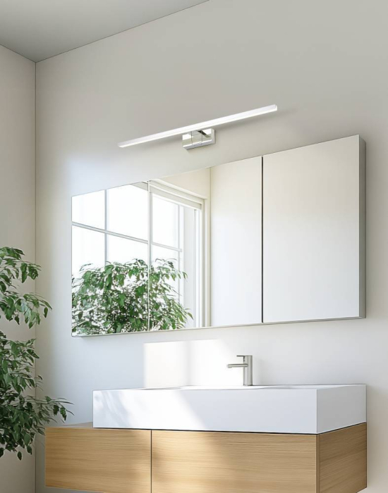 Aplica oglinda EGLO Conettilla 901846 LED 10W 3000K, 4000K, 6500K 1350lm 220-240V,50/60Hz L 600mm x H 50mm aluminiu crom plastic alb IP44 [2]