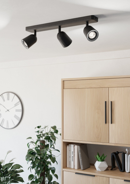 Aplica/Plafoniera EGLO Camaldoli 901954 GU10 3X10W 220-240V,50/60Hz L 520mm x l 45mm x H 115mm otel negru  IP20 [2]