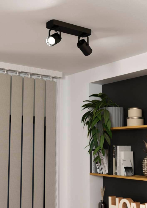 Aplica/Plafoniera EGLO Sorego 900332 GU10 2X2,8W 220-240V,50/60Hz L 280mm x l 100mm x H 120mm otel negru  IP20 [4]