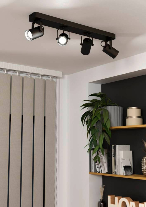 Aplica/Plafoniera EGLO Sorego 900333 GU10 4X2,8W 220-240V,50/60Hz L 580mm x l 100mm x H 120mm otel negru  IP20 [4]