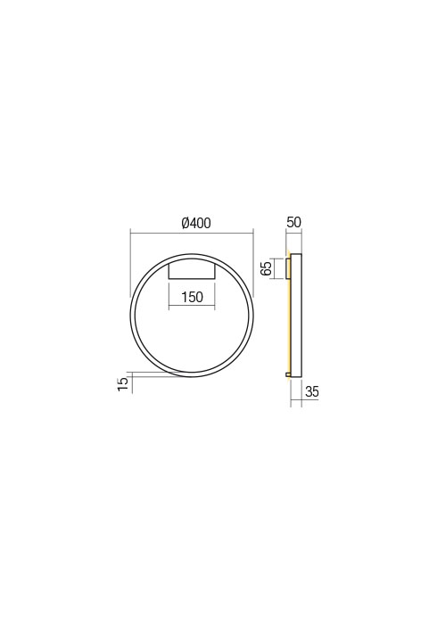 Aplica/Plafoniera REDO FEBE 01-2818 LED MAT GOLD 24W 1632 lm 4000K 20 [2]