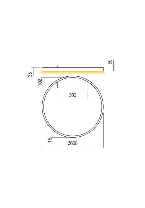 Aplica/Plafoniera REDO FEBE 01-2839 LED SAND WHITE 37W 2405 lm 3000K 20 [2]