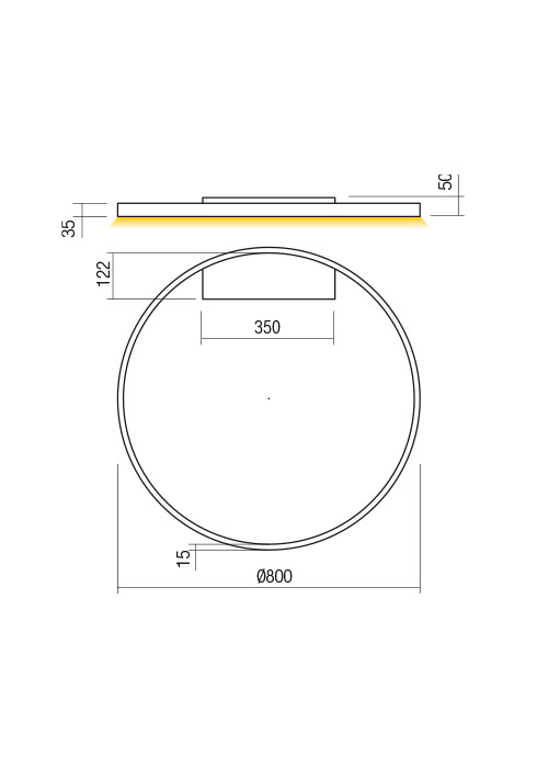 Aplica/Plafoniera REDO FEBE 01-2850 LED SAND BLACK 50W 2737 lm 4000K 20 [2]
