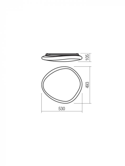 Aplica/Plafoniera Smarter Dreamer 05-908 Metal Alb mat LED 46W 4000K 3250lm IP20 [2]