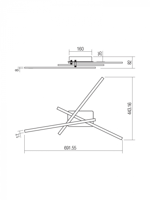 Aplică/plafonieră Smarter Yuno  01-2968 LED 26W 1806 lm 4000K Metal/Aluminiu Bronz mat IP20 [2]