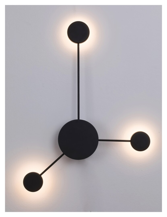 Aplica Rabalux Amadeo LED 10W 750lm 4000K metal plastic negru  IP20 [2]
