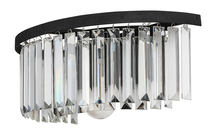 Aplica Rabalux Eloisa E27 1x MAX 25W  metal sticlă negru IP20 [2]