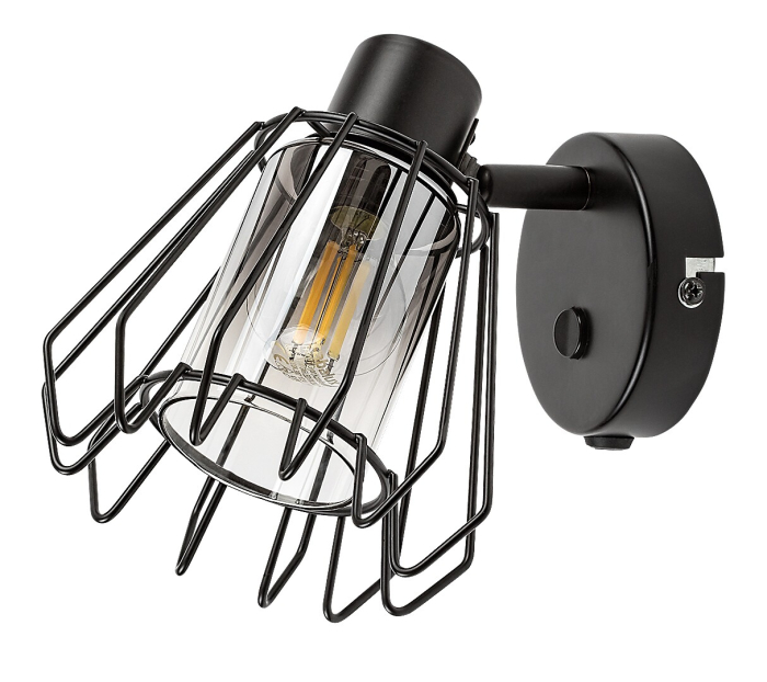 Aplica Rabalux Emerencia E14 E14 1x MAX 40W metal black stil industrial, IP20 73067 [2]