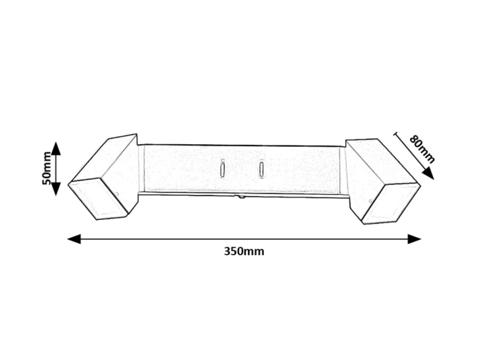 Aplica Rabalux Kessy LED 8W 320lm 3000K metal black stil modern, IP20 71271 [8]