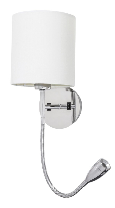 Aplica Rabalux Larkin LED E27 1x MAX 40 + 3W 205lm 2800 metal chrome stil standard, IP20 6529 [2]