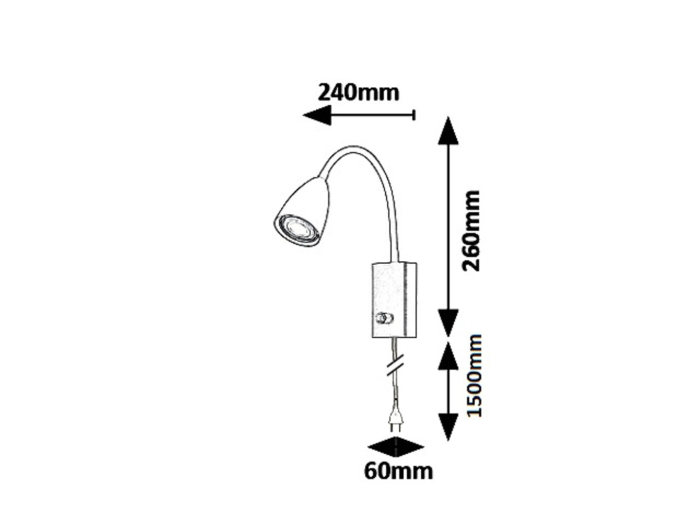 Aplica Rabalux Mika GU10 GU10 1X MAX 25W   metal white stil modern 230V, 50Hz IP20 6720 [2]