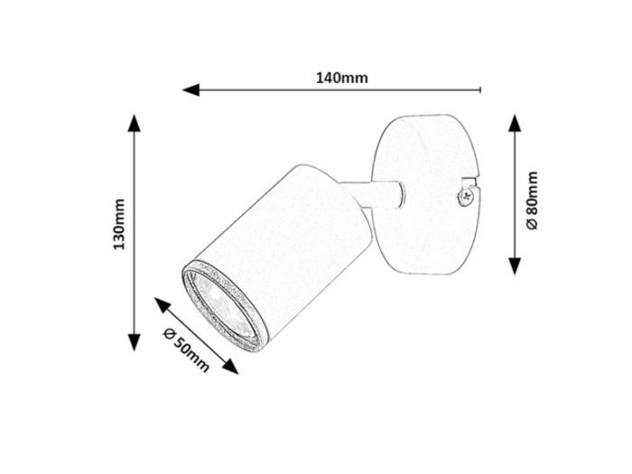 Aplica Rabalux Nolie GU10 GU10 1x MAX 15W metal white stil modern, IP20 73104 [6]