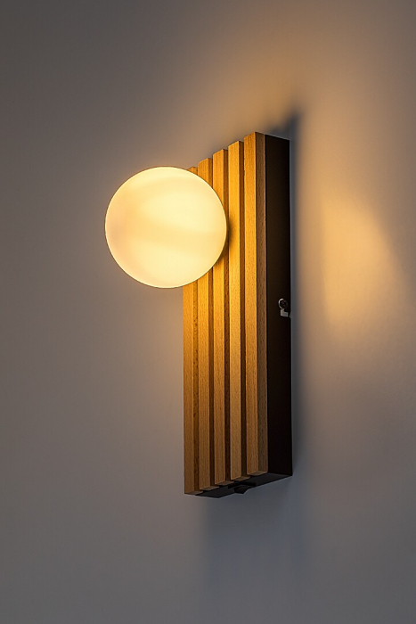 Aplica Rabalux Noxelle G9 G9 1x MAX 5W lemn mat black wood stil scandinav, IP20 71421 [3]