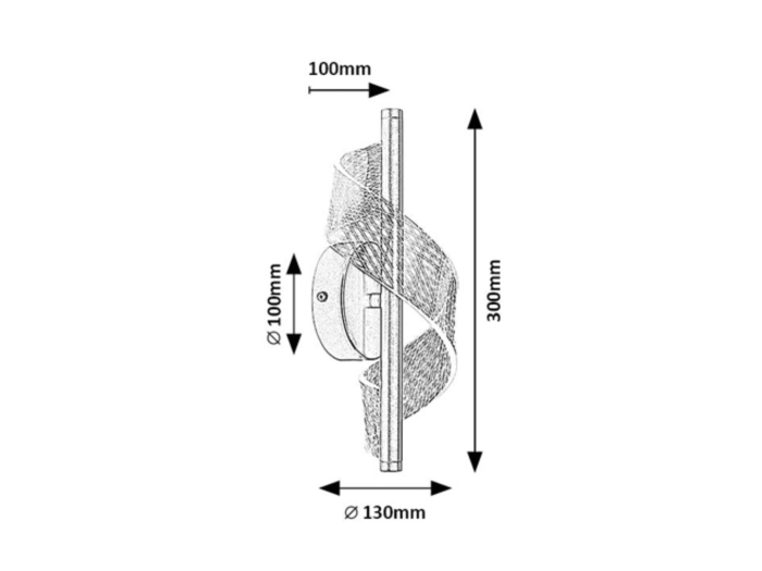 Aplica Rabalux Zofrael LED 6W 550lm 3000K metal acril auriu transparent IP20 [12]