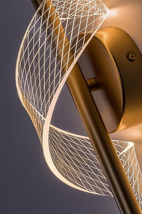 Aplica Rabalux Zofrael LED 6W 550lm 3000K metal acril auriu transparent IP20 [4]