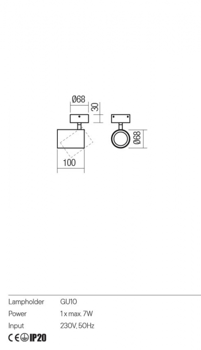 Aplica REDO CORINTH 01-3426 GU10 1x7W    Aluminiu Extrudat Gold IP20 [2]