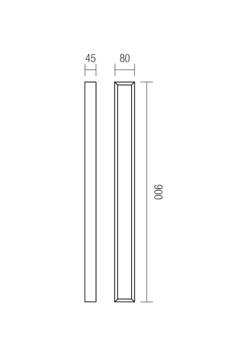Aplica REDO HORIZON 01-3790 LED 30W 3000K/4000K 1670lm H900mm Crom IP44 [2]