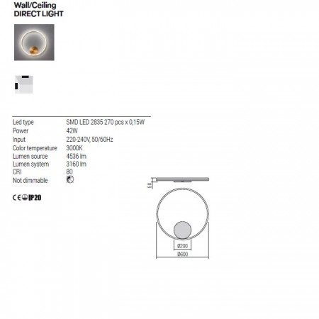 Aplica Redo Orbit, negru mat, direct light, 42W, 3160 lumeni [2]