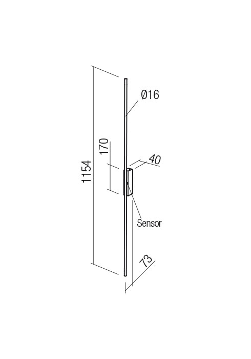 Aplica REDO STICK 01-2791 LED SAND BLACK 24W 1172 lm 3000K 20 [2]