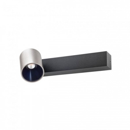 Aplica Redo Takto, negru/foggy nickel, LED, 11.5W, 623 lumeni, alb cald 3000K, 01-3655 [1]