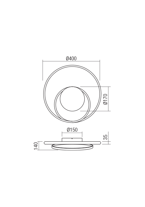 Aplica Redo Torsion LED Dimabila (3 step) alb mat 26W 2610/1690 lumeni alb cald 3000K 01-1789 [2]