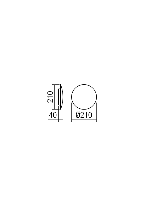 Aplica REDO Umbra 01-1334 SMD LED 12W 3000K 802lm IP20 Nedimabil Negru Mat [2]