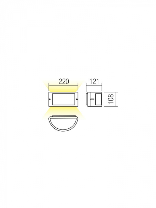 Aplica Smarter ASTI 90186 Maro inchis LED 10W 655lm 3000K IP54 [2]