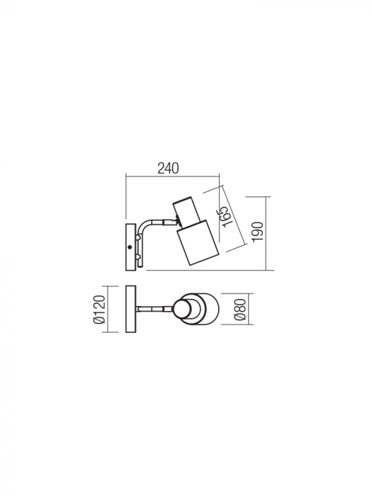 Aplica Smarter Aurum 01-3079 Metal Negru mat/Alama E27 1x15W   IP20 [2]