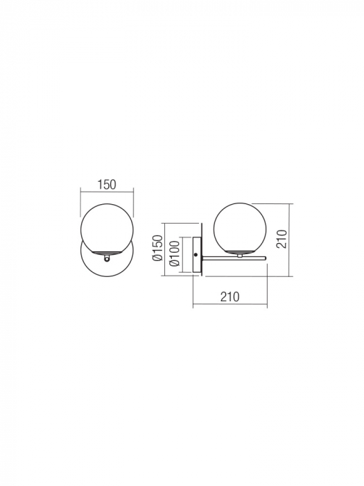 Aplică Smarter Boldy  01-3069 E14 1x28W   Metal Negru mat IP20 [2]