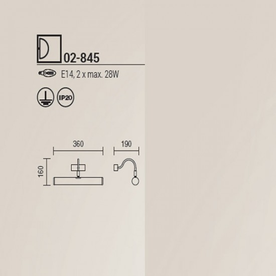 Aplica Smarter Cairo 02-845 2X28W E14 ANTIC BRASS [2]