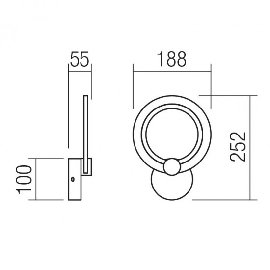 Aplica Smarter Mercury, alb mat, LED, 12W, 3000K-4500K-6500K, 1098 lumeni [2]